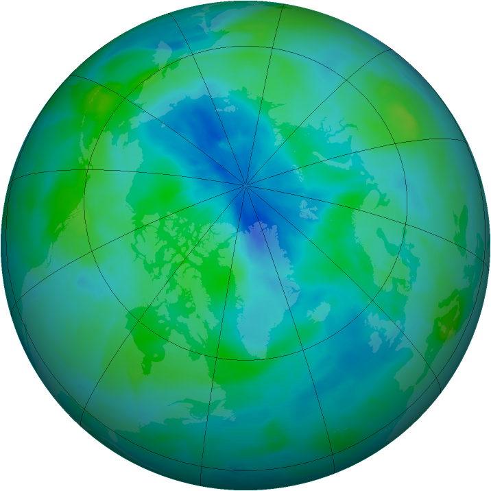 Arctic ozone map for 14 September 2012